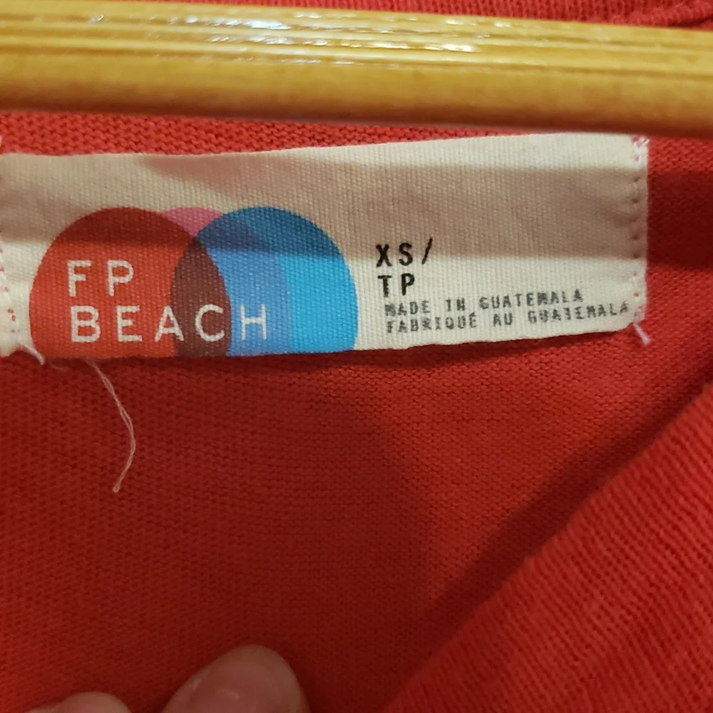 Free People Essential Extreme Tee Mini Xs Red - Picture 4 of 4